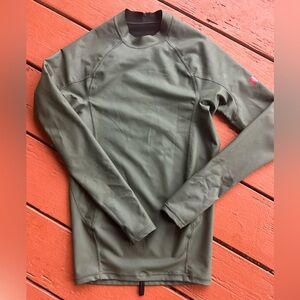 Florence 1.5mm flat lock wetsuit jacket size medium // gray olive //